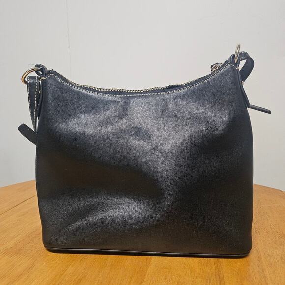 Dooney & Bourke Medium Hobo Shoulder Handbag Crossbody Purse Black Leather - Picture 2 of 7